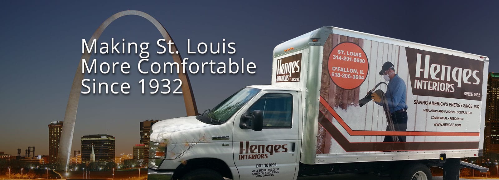 Henges truck with St. Louis background